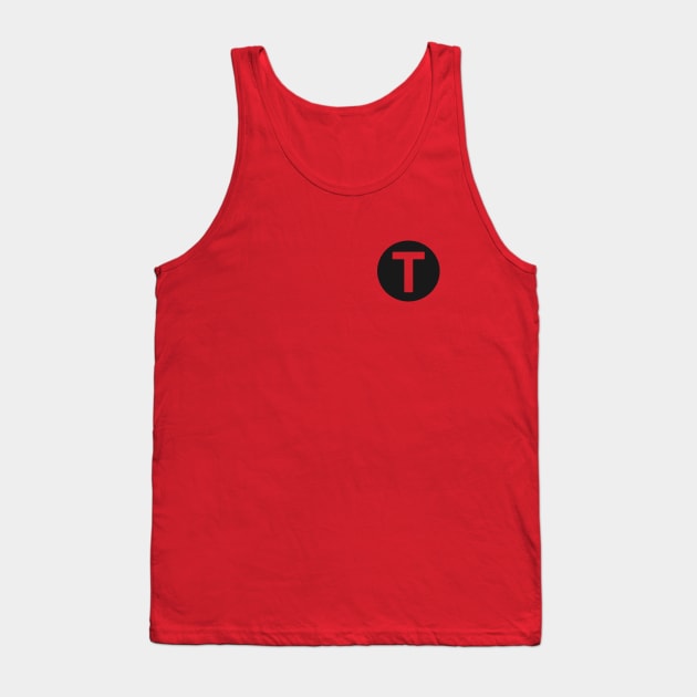 letter t red Tank Top by persa